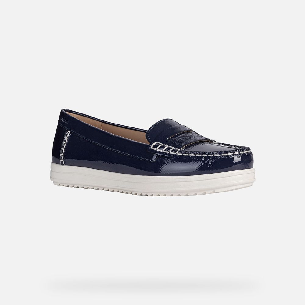 Geox Loafers Blue Genova - Geox Womens Shoes - PDYNQM742